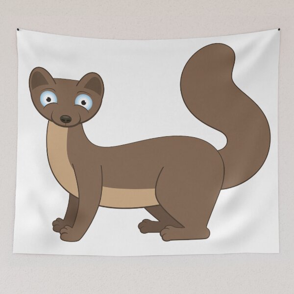 Aperçu de l'œuvre Cute cartoon marten standing créée et vendue par Cute Art Design.