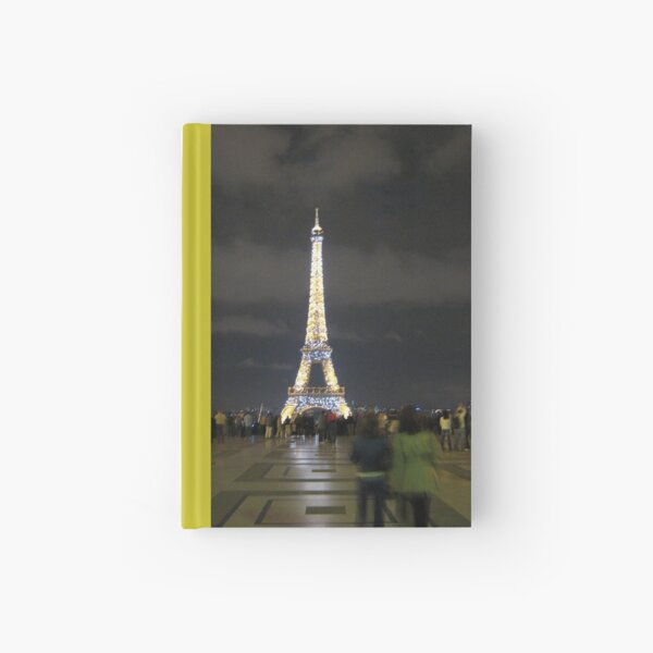 The Eiffel Tower at night Hardcover Journal