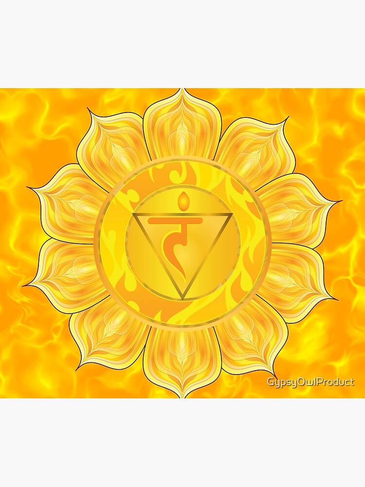 Discover Solar Plexus Chakra  with yellow flare BG Tapestry