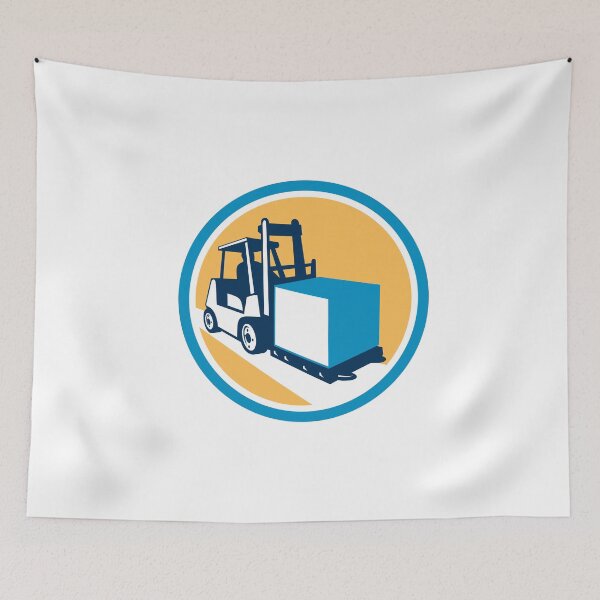 Item preview, Forklift Truck Box Circle Retro designed and sold by patrimonio.