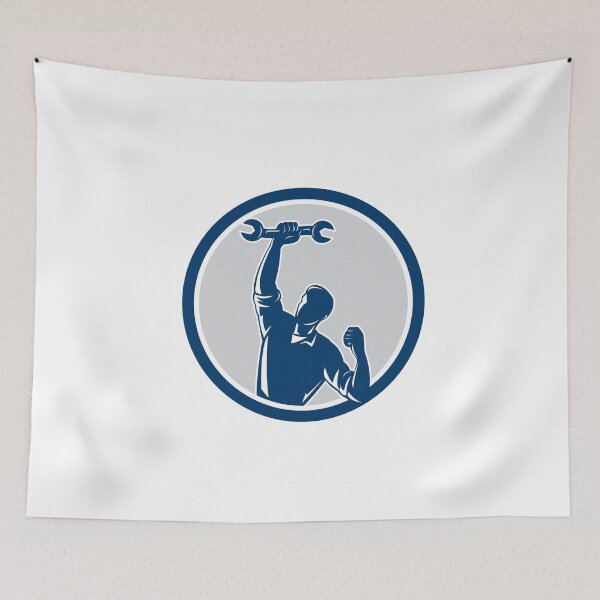 Item preview, Mechanic Spanner Wrench Fist Pump Circle designed and sold by patrimonio.