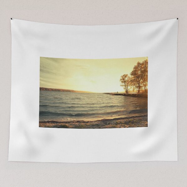 Item preview, landing stage in sunset designed and sold by novopics.