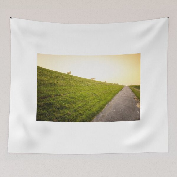 Item preview, sheeps on the North Sea dike designed and sold by novopics.
