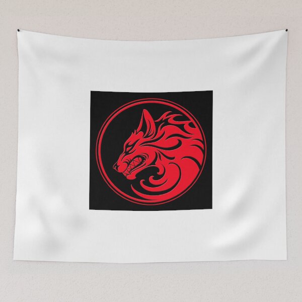 Item preview, Growling Red and Black Wolf Circle designed and sold by JeffBartels.