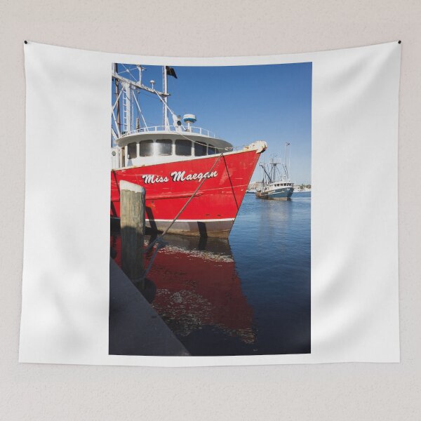 Item preview, Red boat designed and sold by Anne Scantlebury.