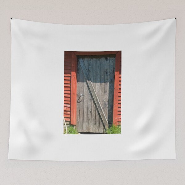 Item preview, Old red farm barn door designed and sold by Ron Zmiri.