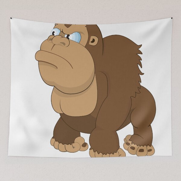 Item preview, Grumpy cartoon Gorilla designed and sold by Cute Art Design.
