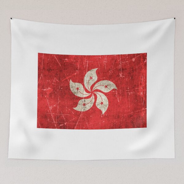 Item preview, Vintage Aged and Scratched Hong Kong Flag designed and sold by JeffBartels.
