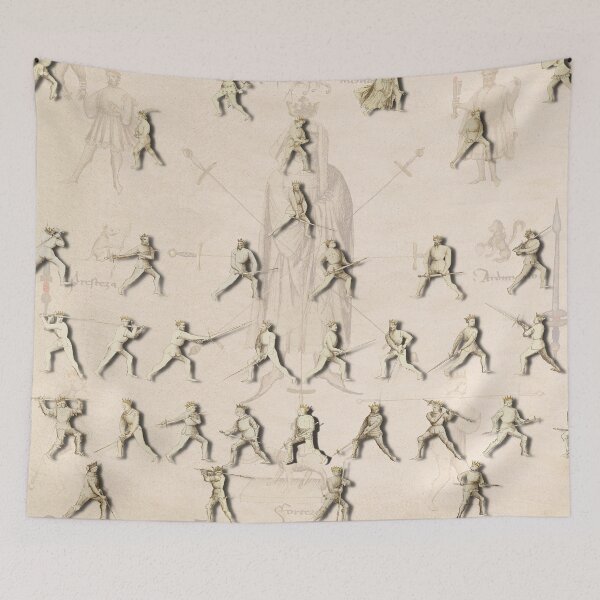 Item preview, The Poste (Positions/Guards) "Getty" Fiore dei Liberi designed and sold by Tracy Mellow.
