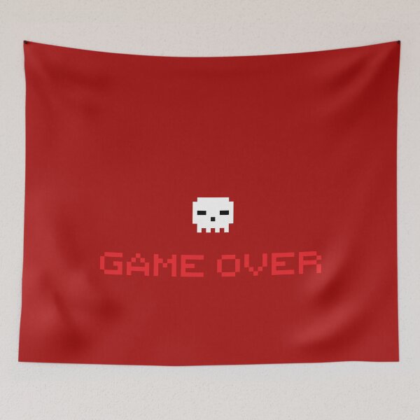 Item preview, Game Over Skull designed and sold by crazyhair1996.