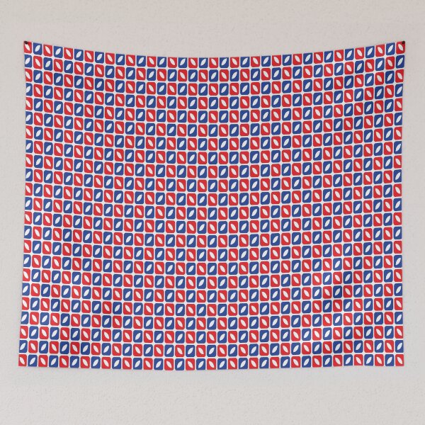 Item preview, Red and Blue Rounded Square Pattern designed and sold by ArtfulDoodler.