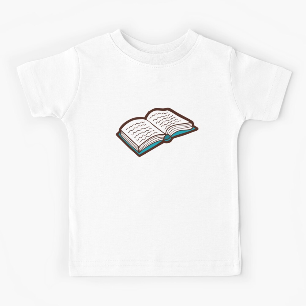 Bookish Reading Pattern in Jade Kids T-Shirt