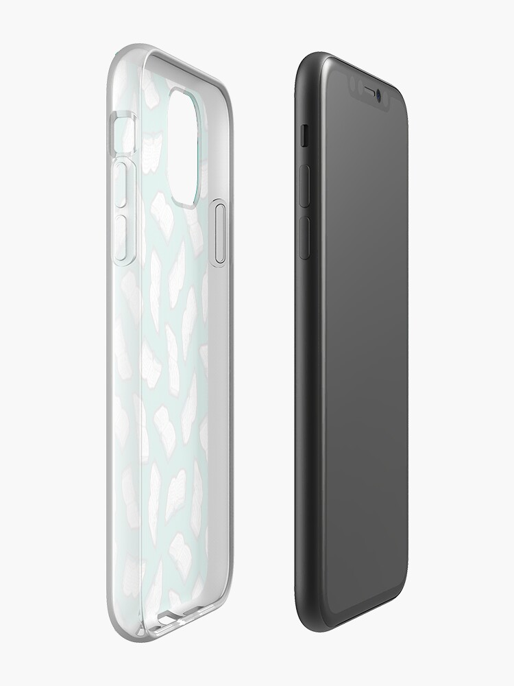 Alternate view of Bookish Reading Pattern in Jade iPhone Case & Cover