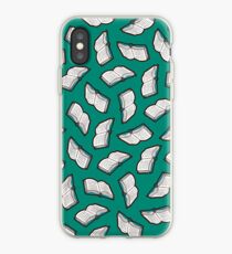 Vinilo o funda para iPhone Patrón de Lectura Bookish en Jade