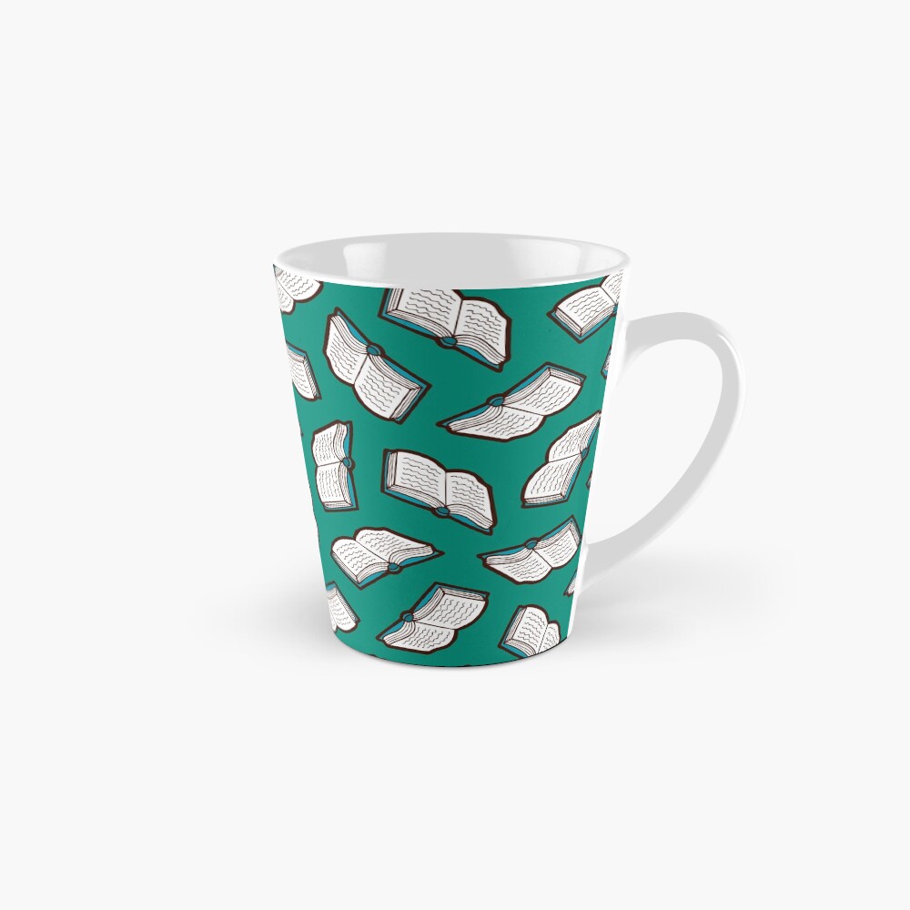 Bookish Reading Pattern in Jade Tall Mug