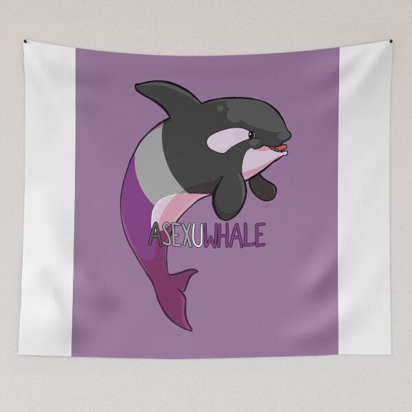 Item preview, Asexuwhale - with text designed and sold by Kirstendraws.