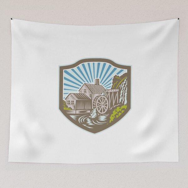 Item preview, Watermill House Shield Retro designed and sold by patrimonio.