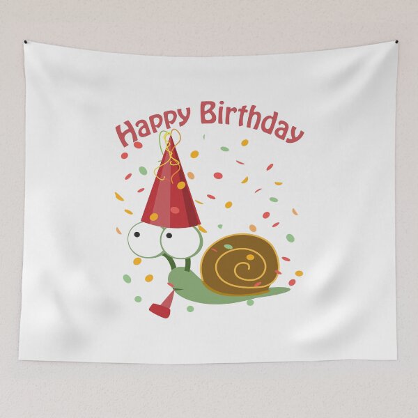 Item preview, Happy Birthday Confetti Snail designed and sold by Hedgie Designs.