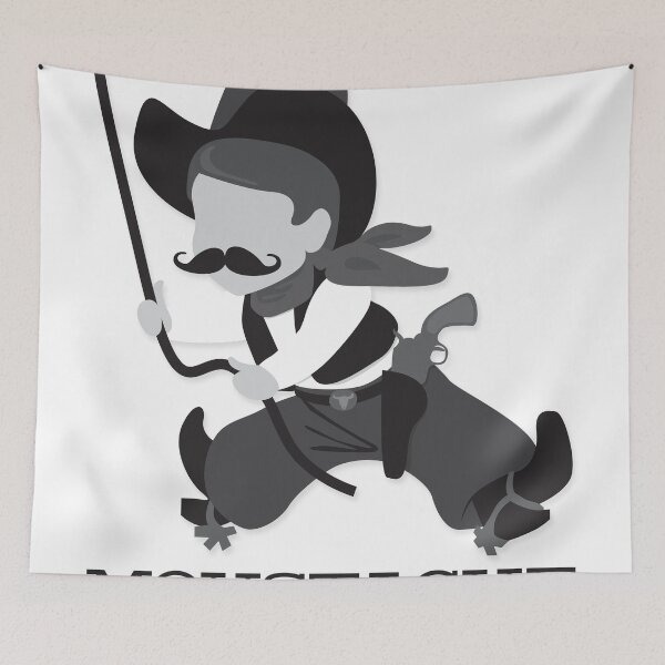 Item preview, moustache riding cowboy designed and sold by hellomalcolm.