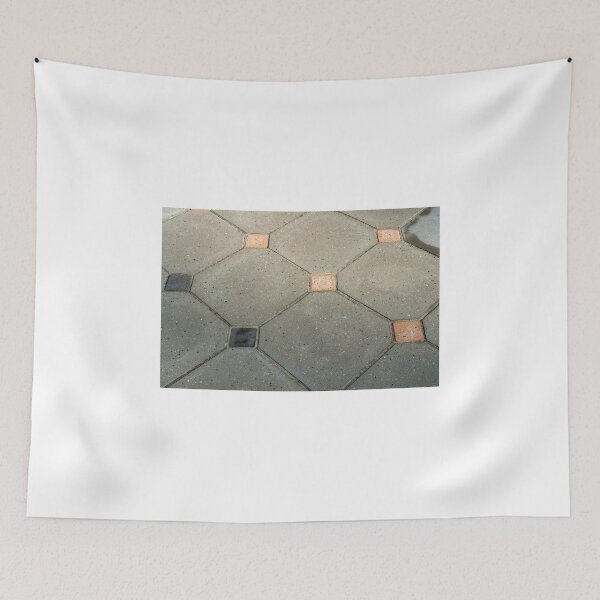 Item preview, Details of geometric gray stone garden tiles designed and sold by Ron Zmiri.