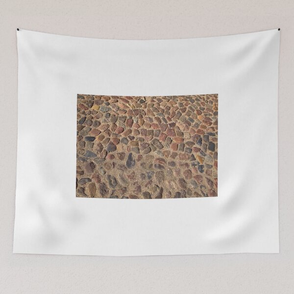 Item preview, Old cobbled stones road background designed and sold by Ron Zmiri.