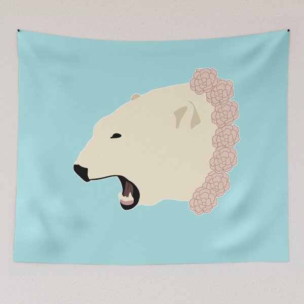 Item preview, Roaring Floral Polar Bear designed and sold by aph-bagel.