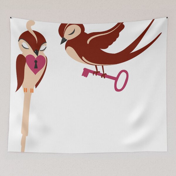 Item preview, Two adorable cartoon birds in love designed and sold by Cute Art Design.