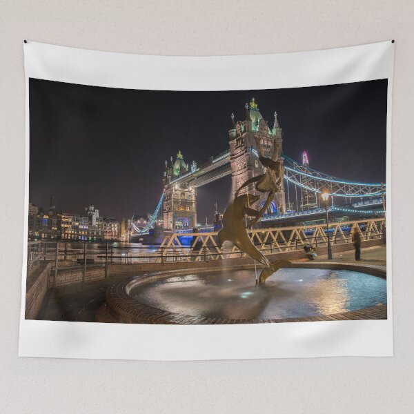 Item preview, Tower Bridge and Girl with a Dolphin Fountain designed and sold by Gary Lengyel.