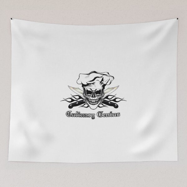 Item preview, Chef Skull 6: Culinary Genius 3 black flames designed and sold by sdesiata.