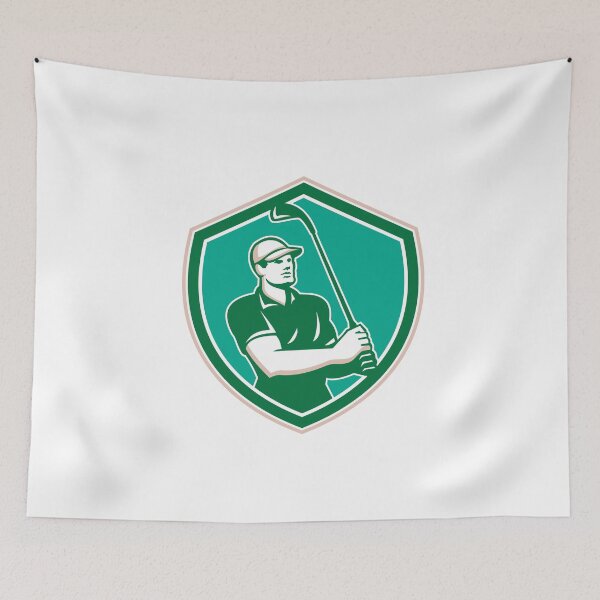 Artikelvorschau, Golfspieler-T-Stück Golf-Schild Retro entworfen und verkauft von patrimonio.
