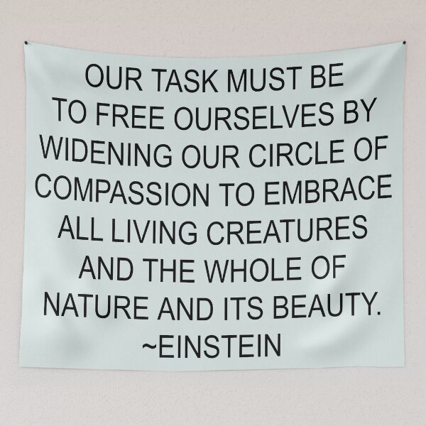 Item preview, Compassion Einstein quote designed and sold by Artsanity.