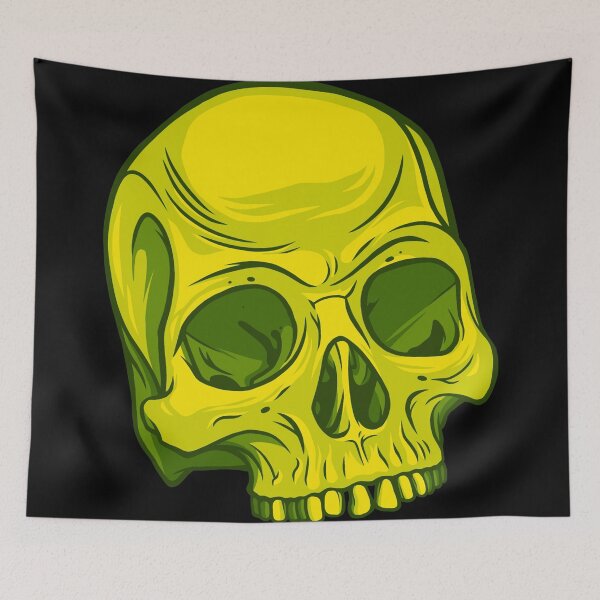 Item preview, Skull - Yellow designed and sold by artdyslexia.