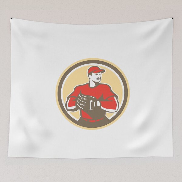 Item preview, Baseball Catcher Gloves Circle Retro designed and sold by patrimonio.