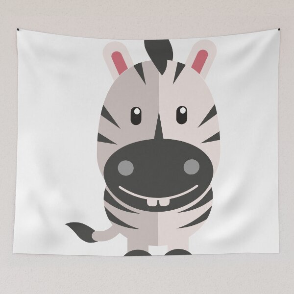 Aperçu de l'œuvre Adorable striped cartoon zebra créée et vendue par Cute Art Design.