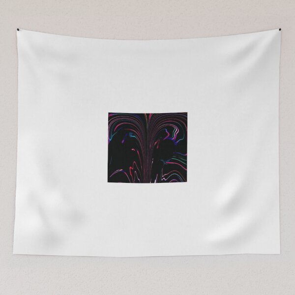 Item preview, Bright Neon Lines Flowing on Black Background Abstract Art Design designed and sold by adriturner.