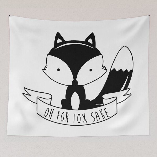 Item preview, Oh For Fox Sake - Black And White designed and sold by L Webster.