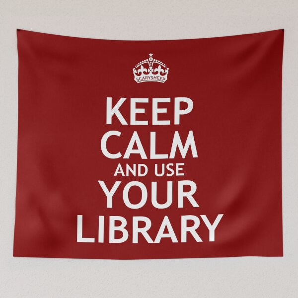 Item preview, Keep Calm and Use Your Library designed and sold by QueenHare.