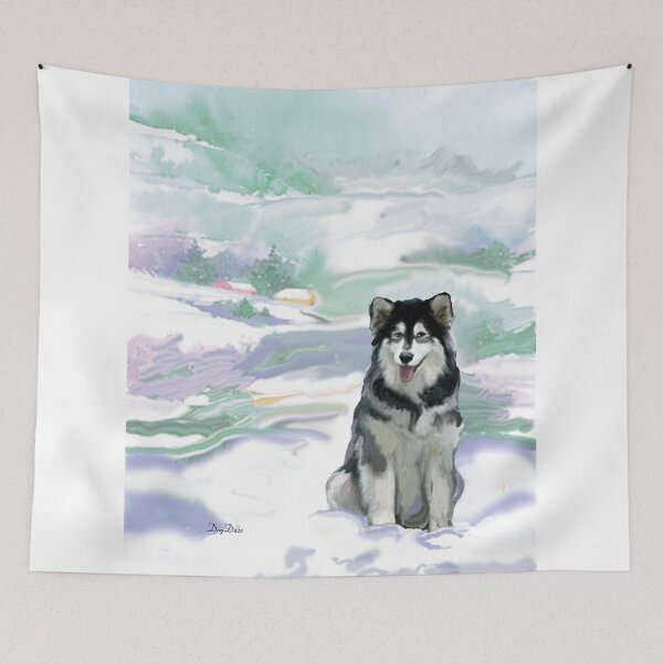 Item preview, Alaskan Malamute in the snow designed and sold by IowaArtist.