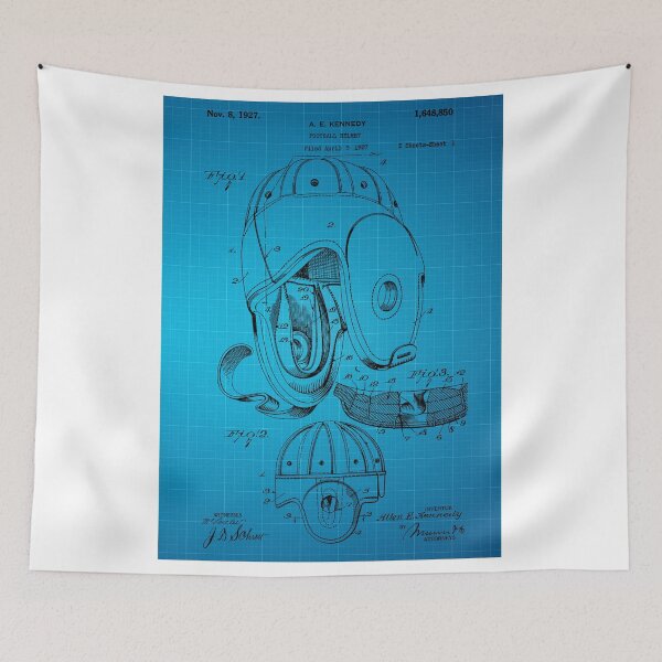 Item preview, Football Helmet Patent  From 1927 - Blue designed and sold by chris2766.
