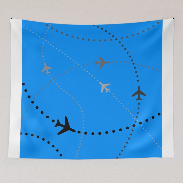 Item preview, "Come Fly Away" Airplanes Flying Blue  designed and sold by CanisPicta.