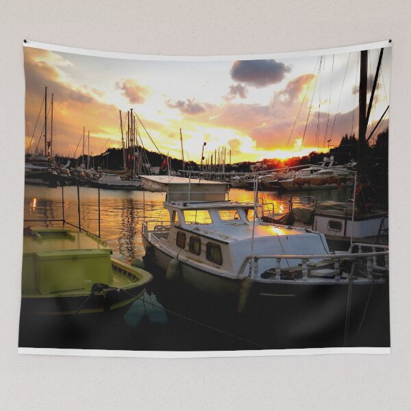Item preview, landscape sea and boats designed and sold by habish.