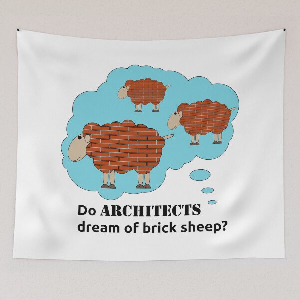 Item preview, Do architects dream of brick sheep? designed and sold by JJFarquitectos.