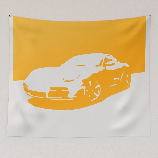 Item preview, Porsche Cayman S - Yellow on White designed and sold by uncannydrive.