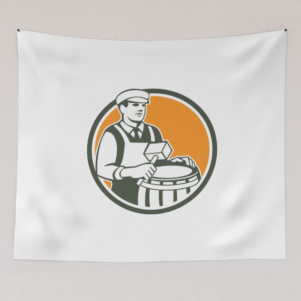 Item preview, Cooper Barrel Maker Drum Retro Circle designed and sold by patrimonio.