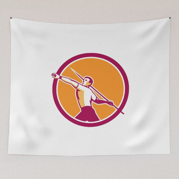 Item preview, Javelin Throw Track and Field Athlete Circle designed and sold by patrimonio.