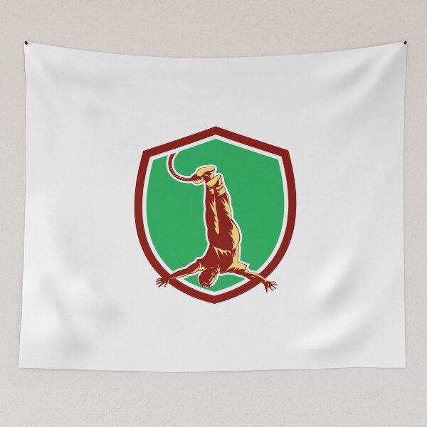 Item preview, Bungy Jumping Retro Shield designed and sold by patrimonio.