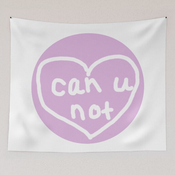 Item preview, "can u not" lilac love heart designed and sold by Rowan Lucas.