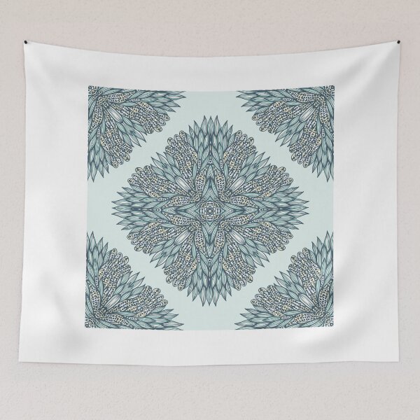 Artikelvorschau, Blaue Zierblumen entworfen und verkauft von Patternalized.