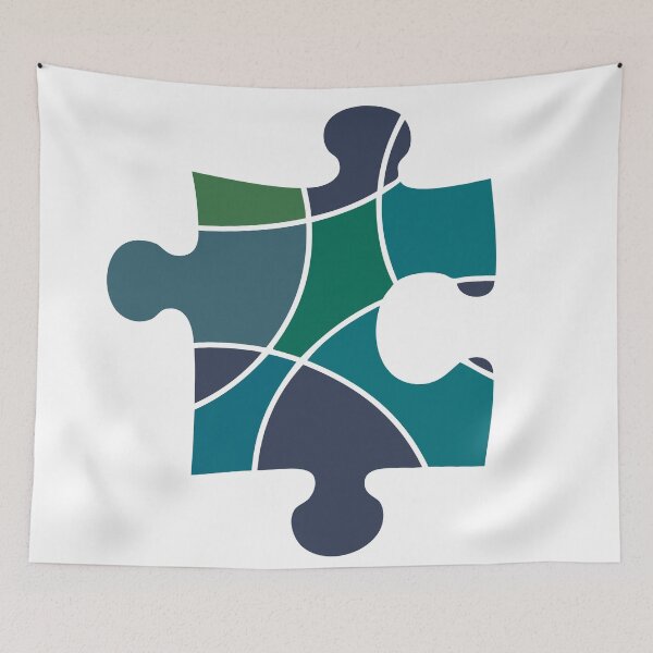 Item preview, Peacock coloured puzzle piece designed and sold by sledgehammer.