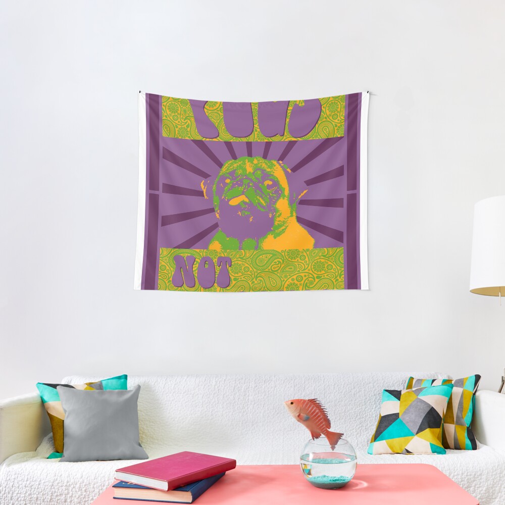 Pugs Not Drugs Tapestry